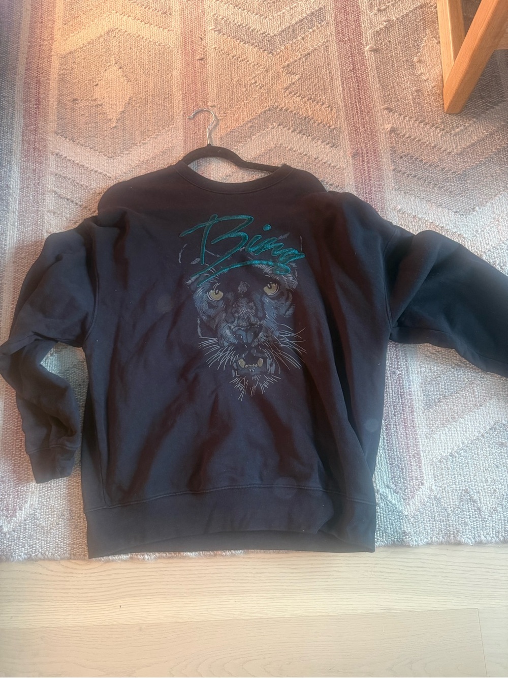 ANINE BING Women's Kenny Panther Sweatshirt - Picture 3 of 7